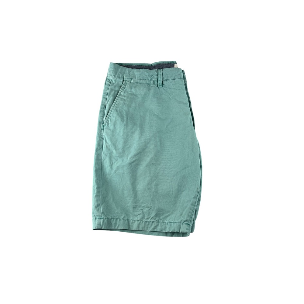 H&M Mens Green Chino Shorts Classic Casual Everyday Summer Size 33